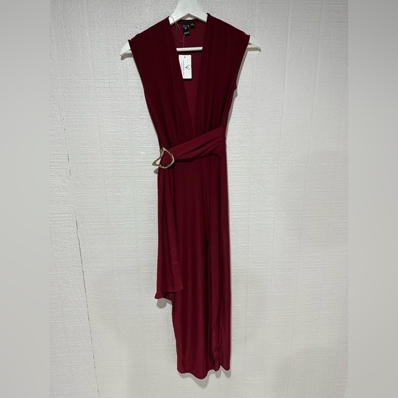 NWT Windsor chic example v neck belted slit midi dress size XS - Picture 8 of 15